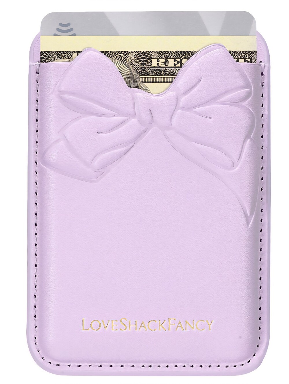 NWT LoveShackFancy x Case-Mate Adhesive Bow Cardholder - Limited Edition- Purple